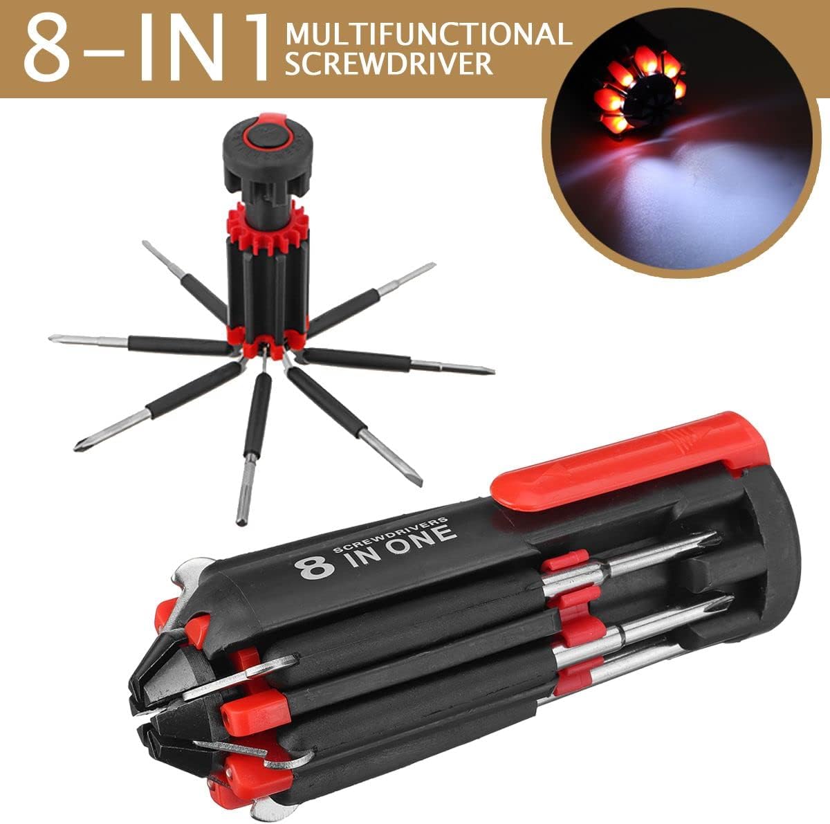 10 in 1 Multi-Function Wire Stripper With Cutters + 8 in 1 screw Driver combo