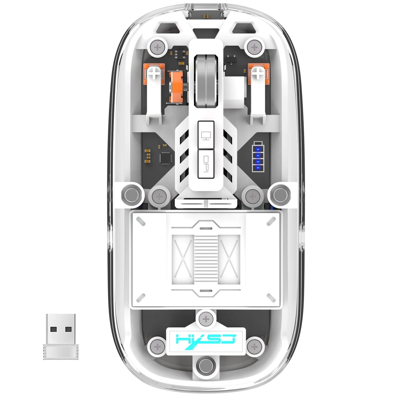 3 Modes Wireless Transparent 2.4G Mouse