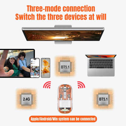 3 Modes Wireless Transparent 2.4G Mouse