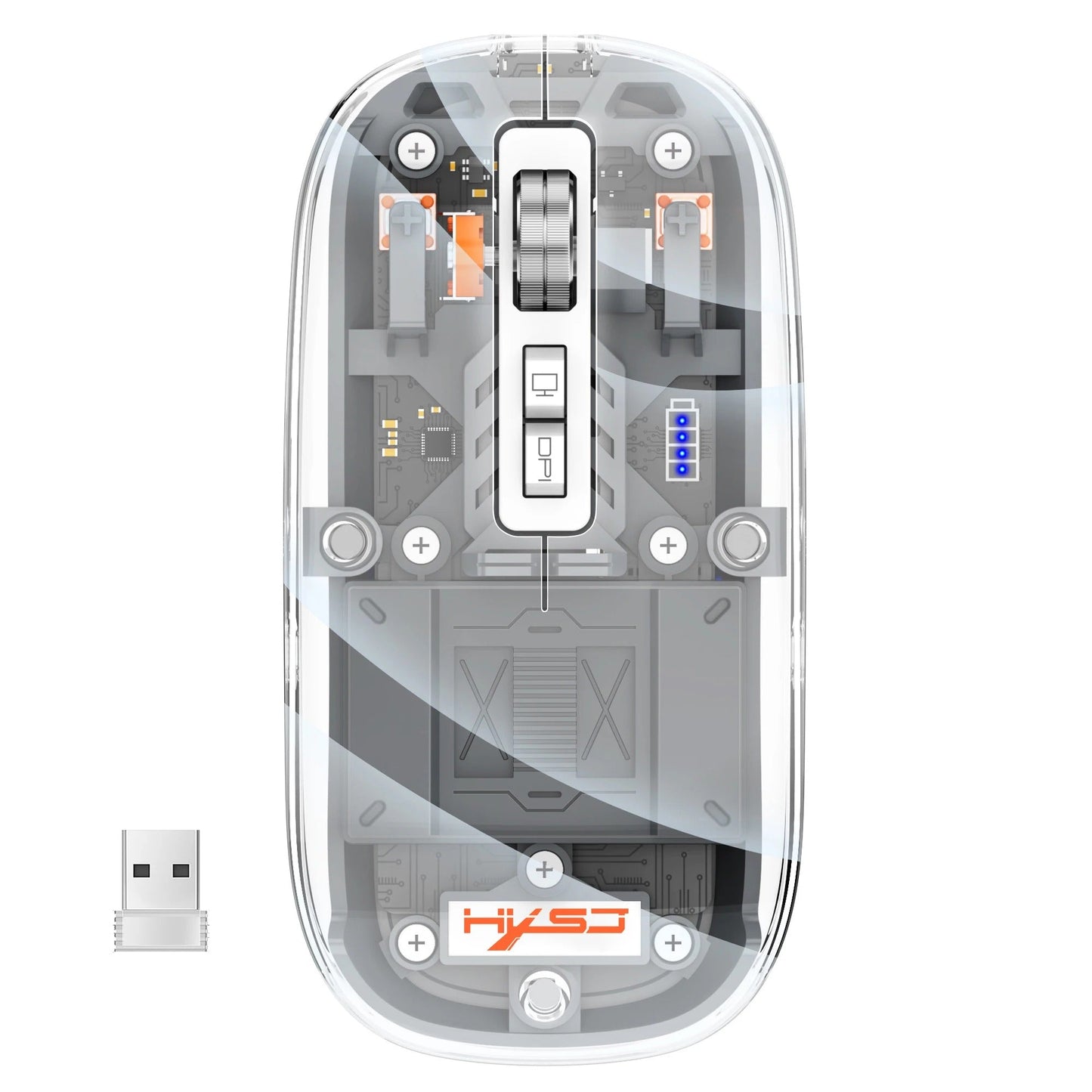 3 Modes Wireless Transparent 2.4G Mouse