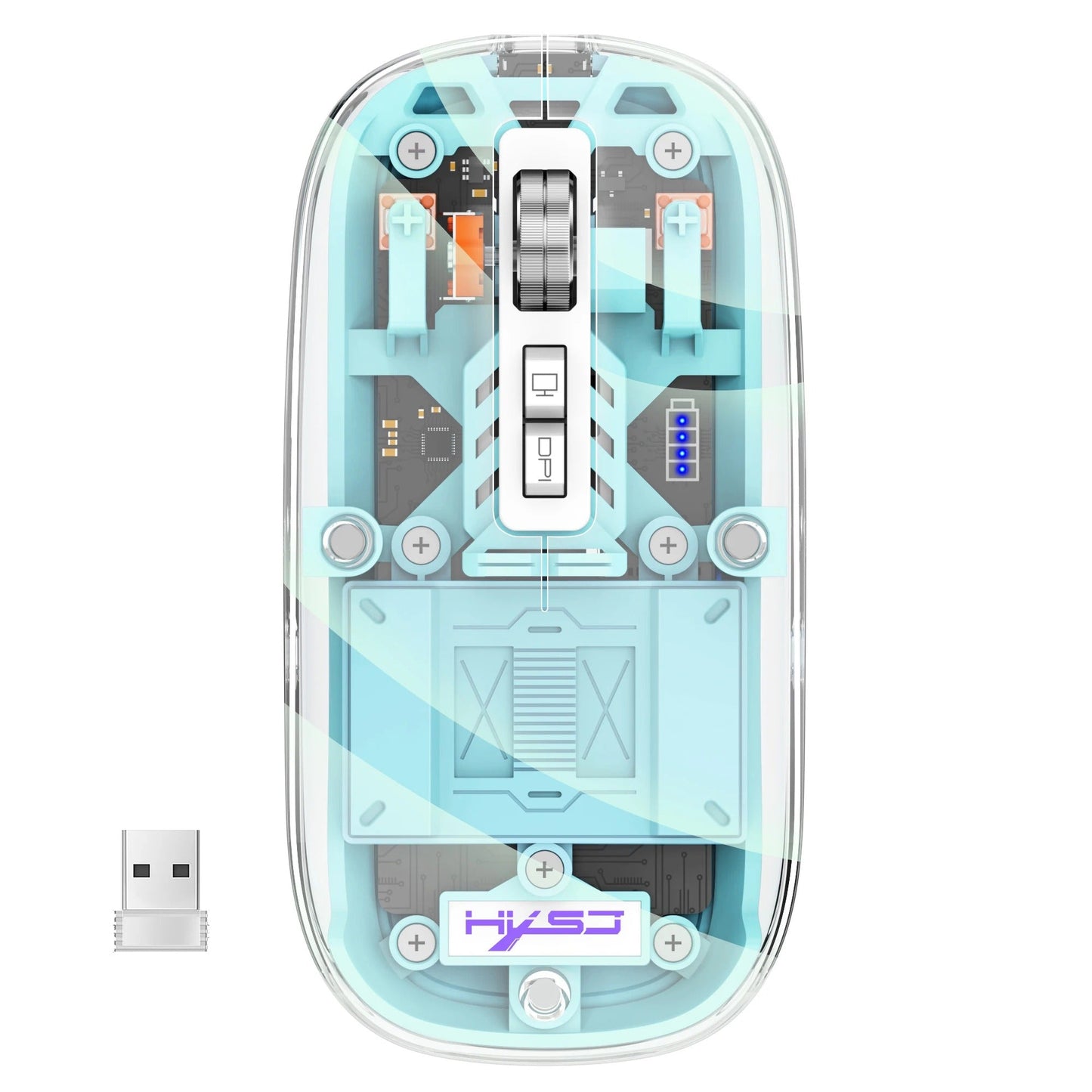 3 Modes Wireless Transparent 2.4G Mouse